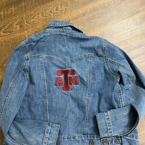 Wrangler Retro Denim Bluejean Jacket Texas A&M Texas Aggies TAMU.